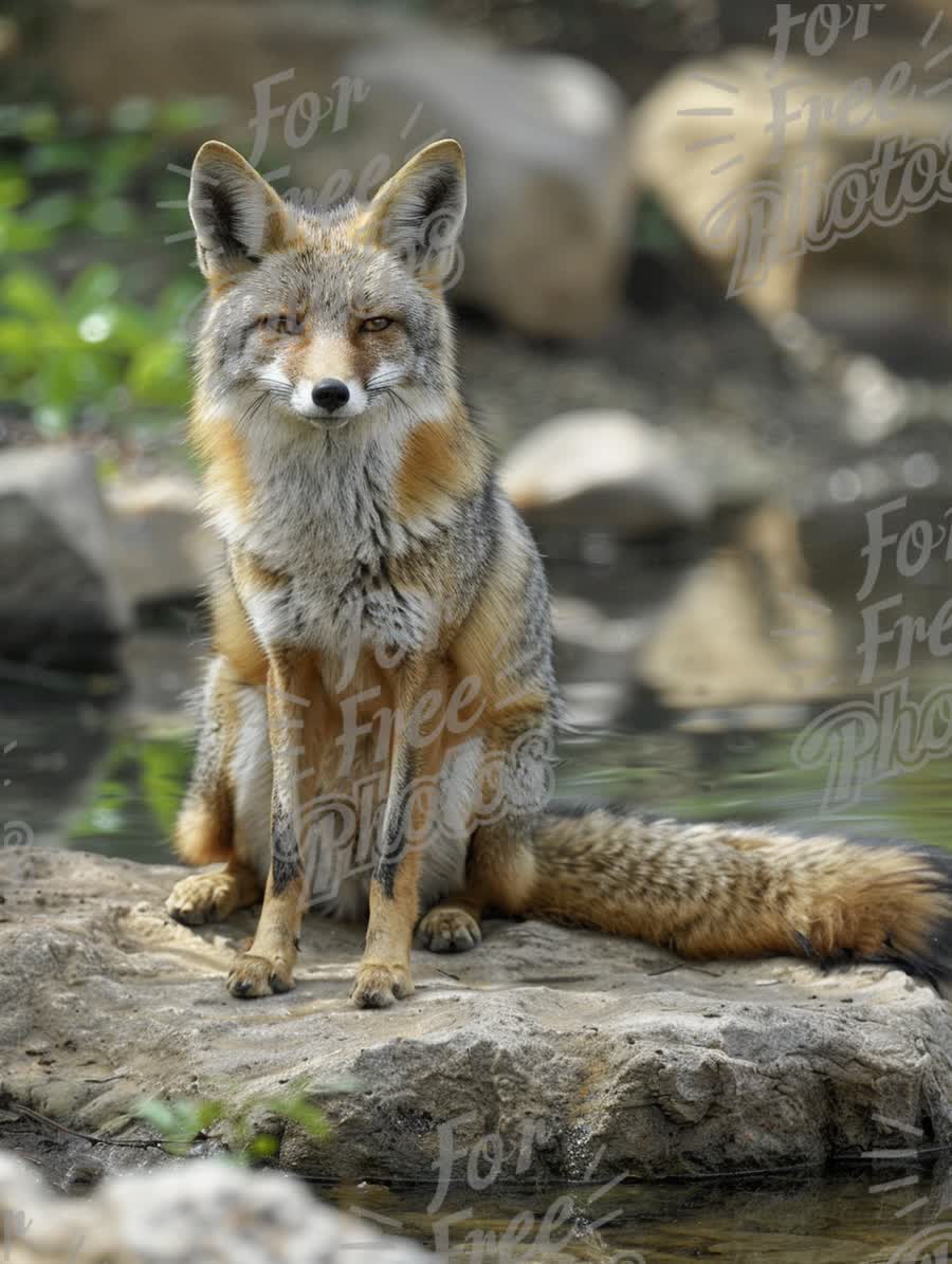 Majestic Fox by Tranquil Water: Wildlife Photography