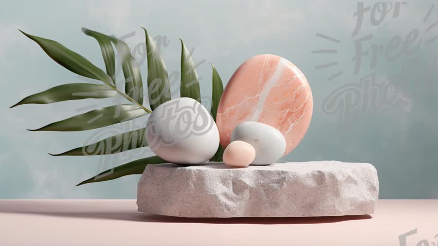 Modern Minimalist Still Life with Natural Elements and Pastel Colors