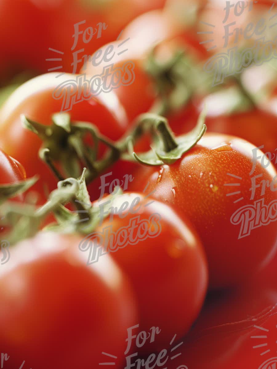 Fresh Ripe Tomatoes with Water Droplets - Healthy Eating and Organic Produce