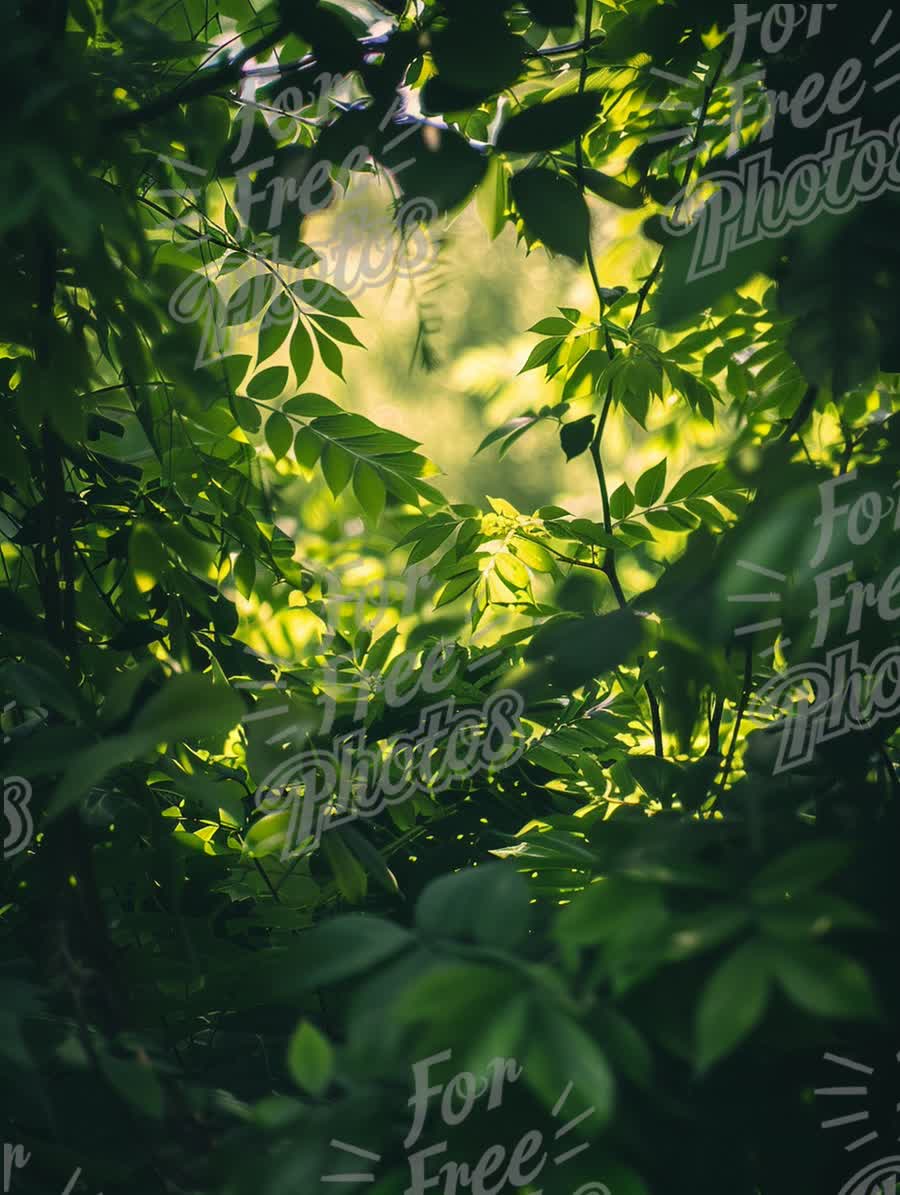 Lush Green Foliage: Nature's Tranquil Canopy