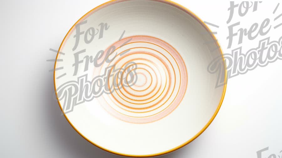 Elegant Minimalist Ceramic Bowl with Circular Patterns for Modern Table Settings