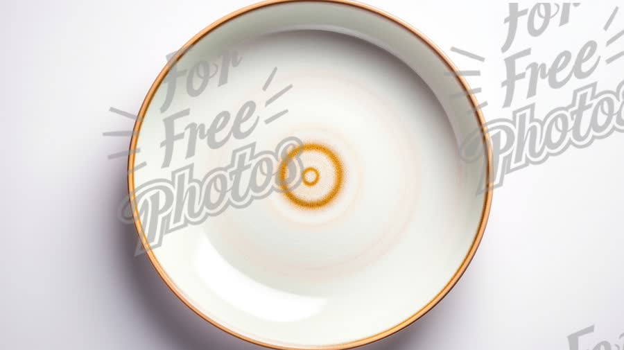 Elegant Ceramic Plate with Subtle Patterns and Gold Trim for Table Setting