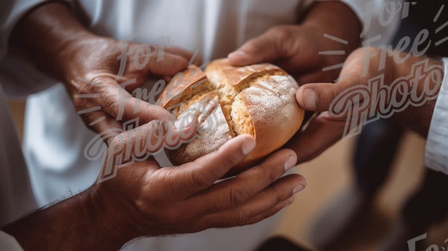 Sharing Freshly Baked Bread: Symbol of Community and Togetherness