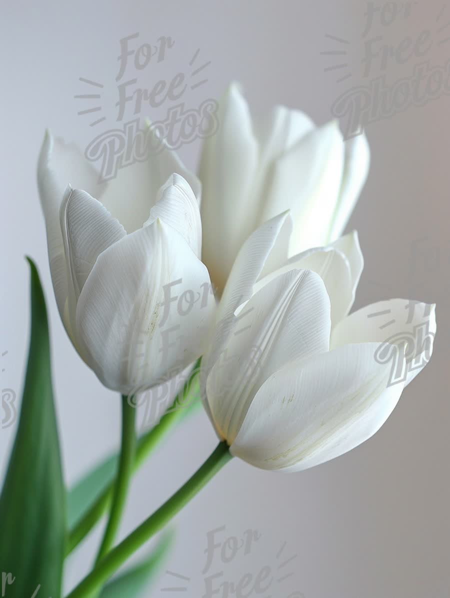 Elegant White Tulips in Bloom - Fresh Floral Arrangement for Home Decor and Spring Celebrations