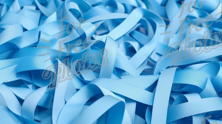 Soft Blue Satin Ribbons for Crafting and Decoration