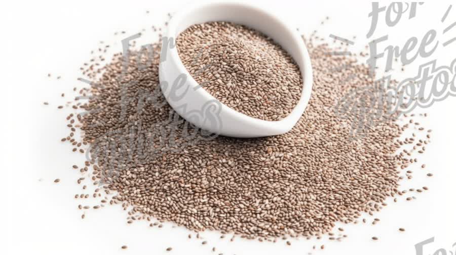 Chia Seeds in White Bowl: Superfood for Health and Wellness