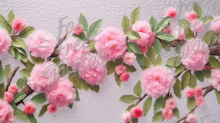 Beautiful Pink Floral Arrangement with Soft Textures for Spring Decor