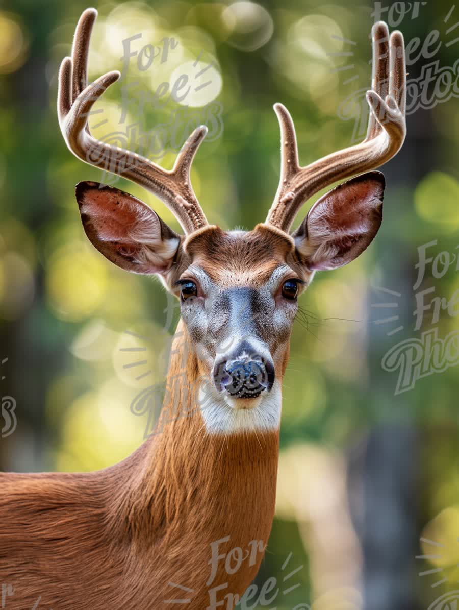 Majestic Buck in Natural Habitat: Wildlife Photography of a Whitetail Deer