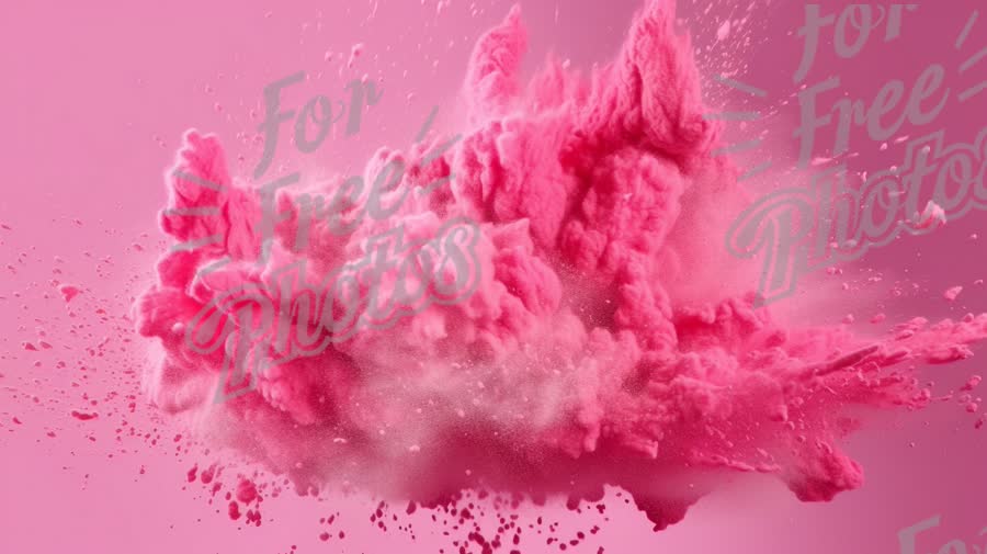 Vibrant Pink Powder Explosion: Creative Background for Art and Design