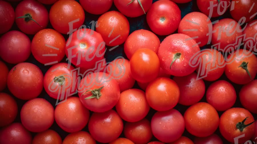 Fresh Organic Cherry Tomatoes with Water Droplets - Healthy Eating and Farm-to-Table Concept