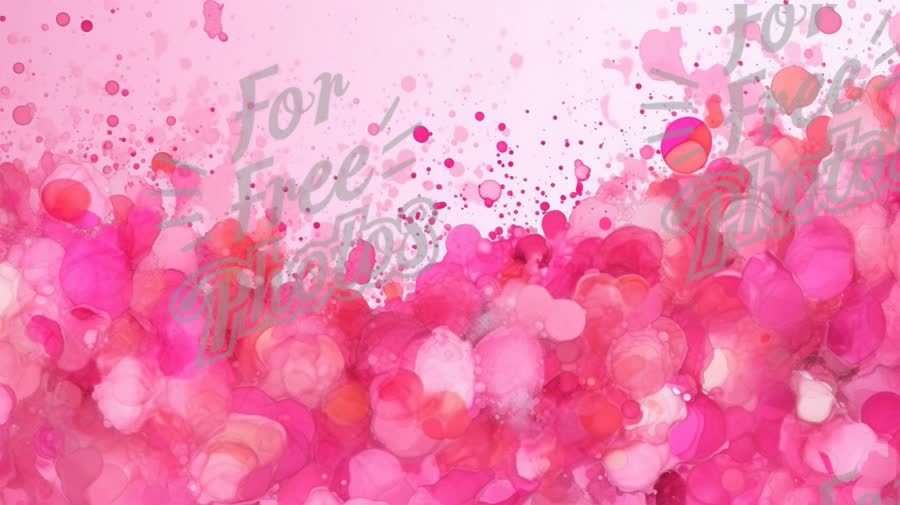 Vibrant Pink Abstract Background with Soft Bokeh and Watercolor Effects