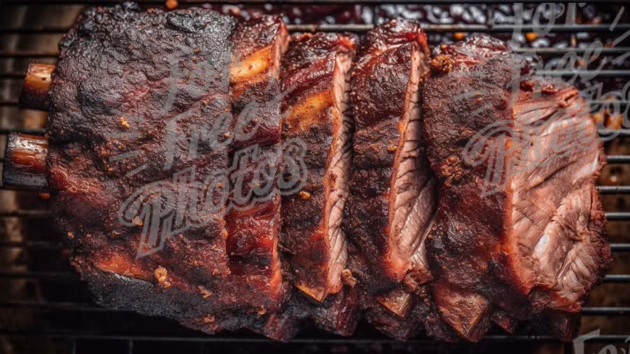 Deliciously Smoked BBQ Ribs - Mouthwatering Grilled Meat for Food Lovers