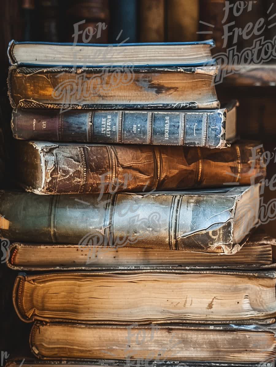 Vintage Books Stack: Timeless Literature and Antique Charm