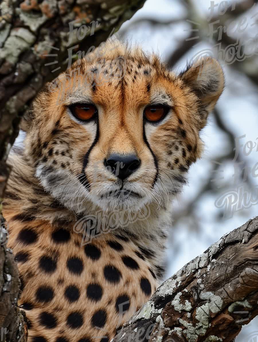 Majestic Cheetah Portrait in Natural Habitat - Wildlife Photography