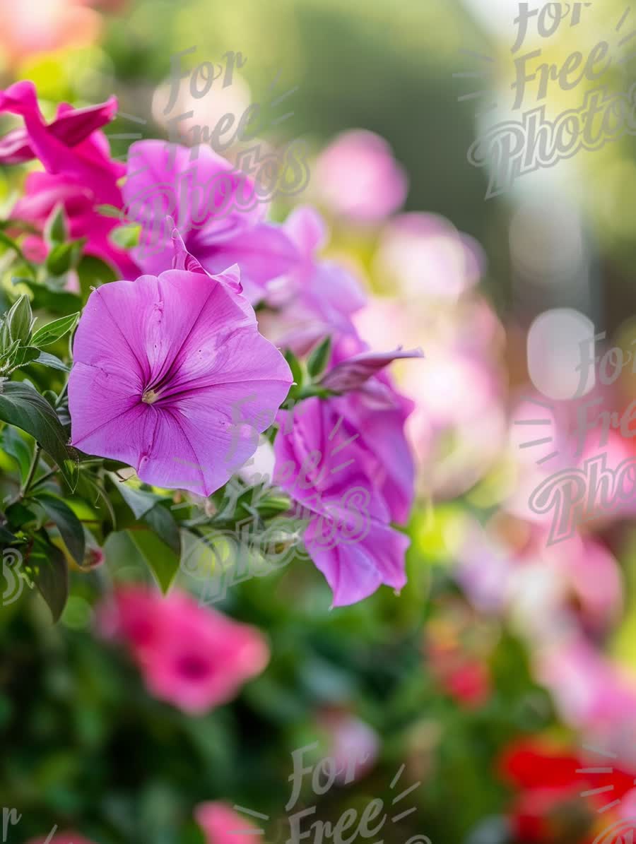 Vibrant Pink Flowers in Bloom: Nature's Beauty and Floral Serenity