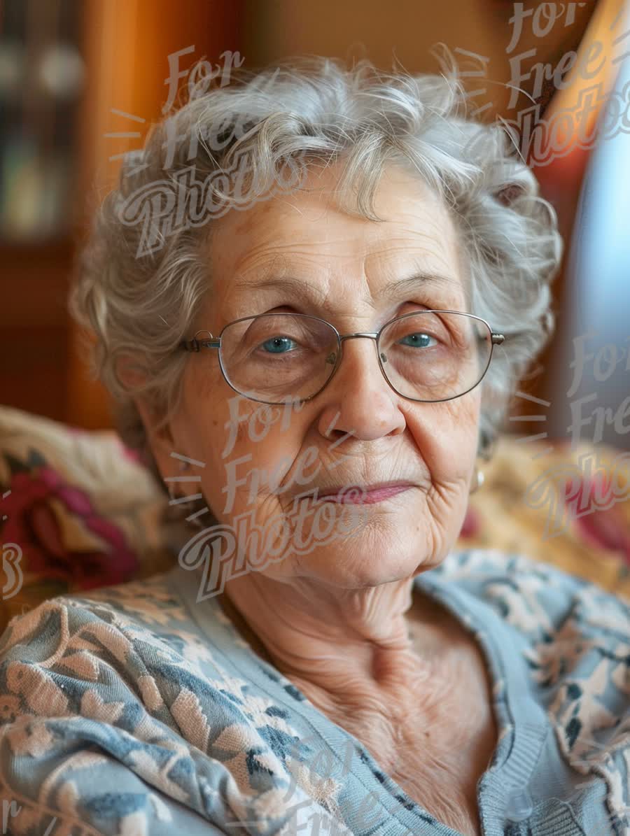 Portrait of a Thoughtful Senior Woman with Glasses, Emphasizing Wisdom and Experience