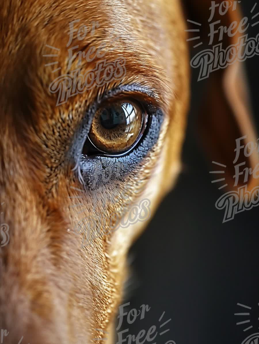 Close-Up of a Dog's Eye: Captivating Pet Portrait with Emotional Depth