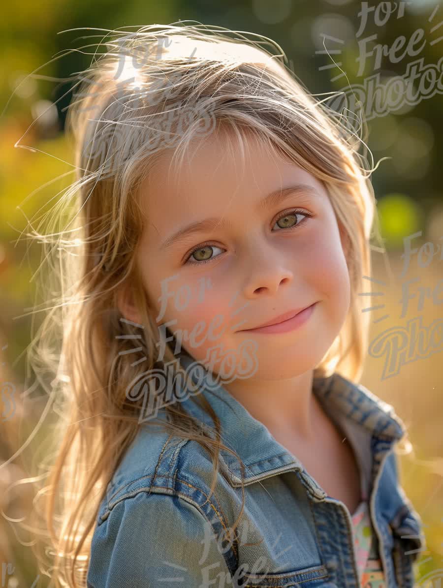 Charming Young Girl with Natural Light in Outdoor Setting