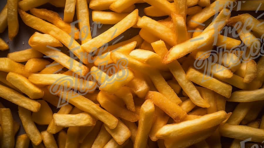 Golden Crispy French Fries Background for Food Advertising and Culinary Themes