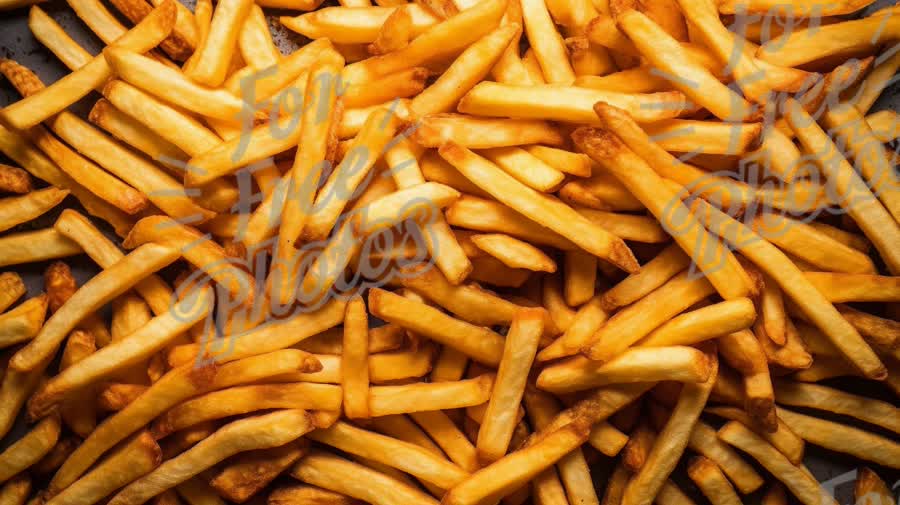 Delicious Golden French Fries Background for Food Advertising and Culinary Themes