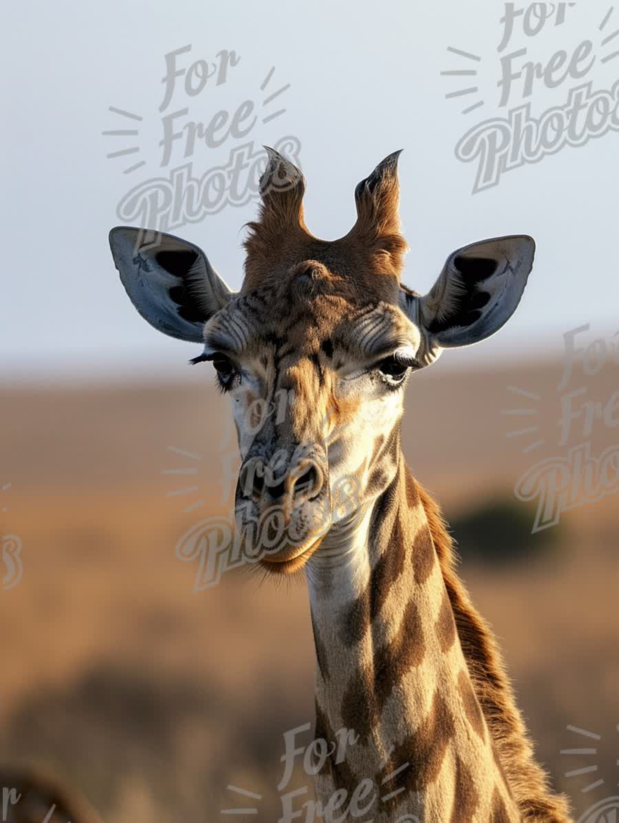 Majestic Giraffe Portrait in Natural Habitat - Wildlife Photography