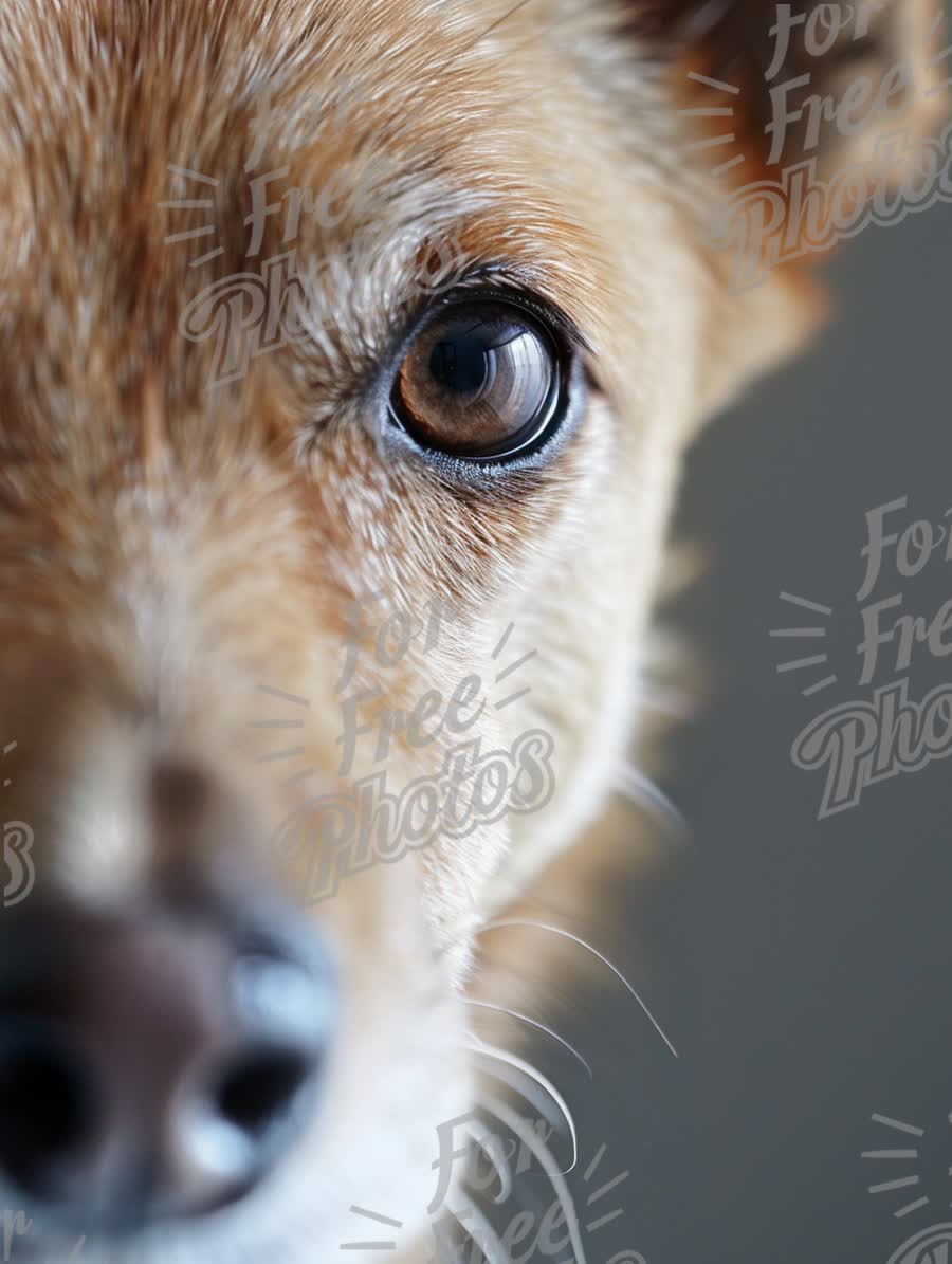 Close-Up of a Dog's Eye: Captivating Pet Portrait for Animal Lovers