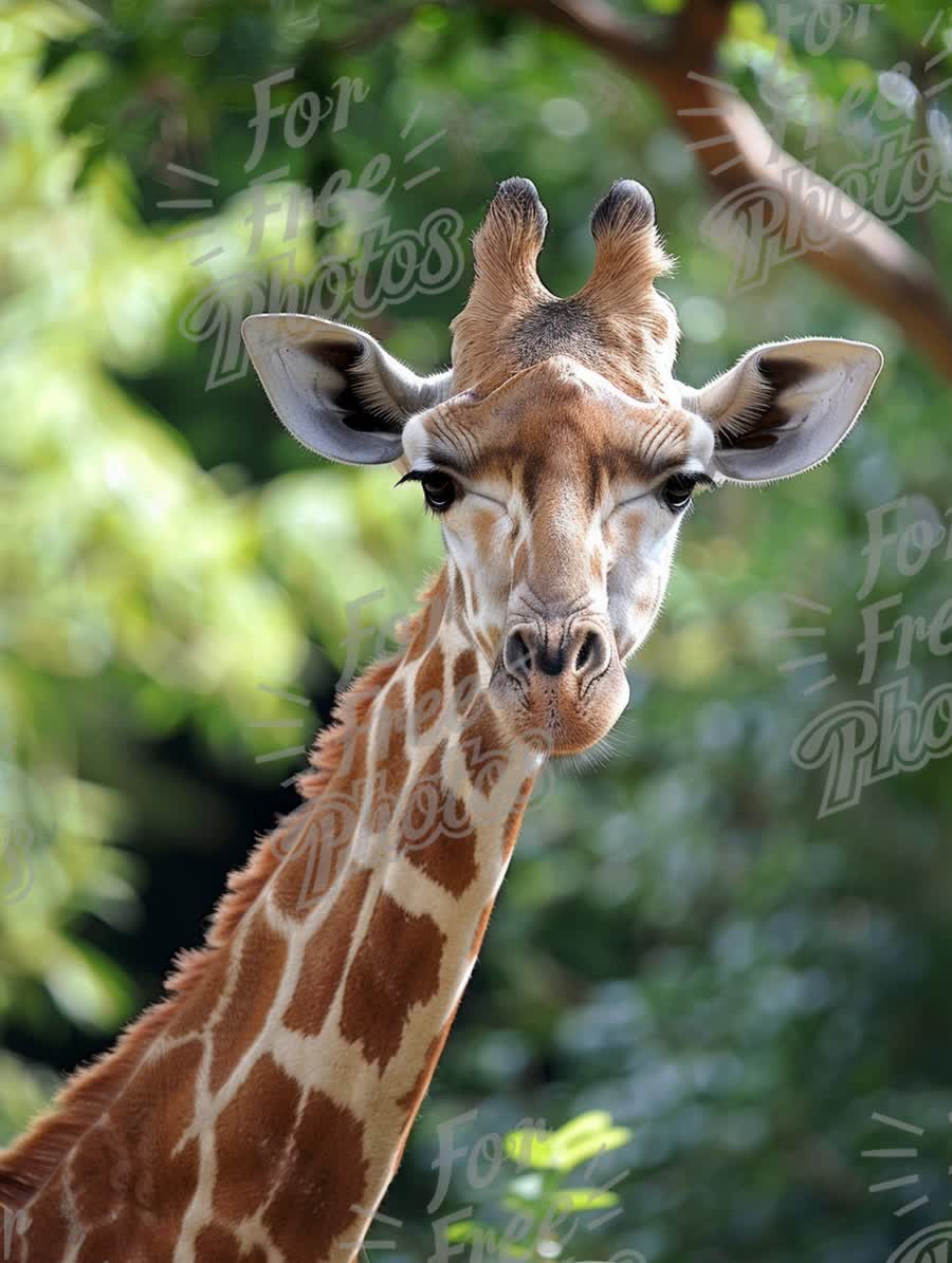 Majestic Giraffe Portrait in Natural Habitat