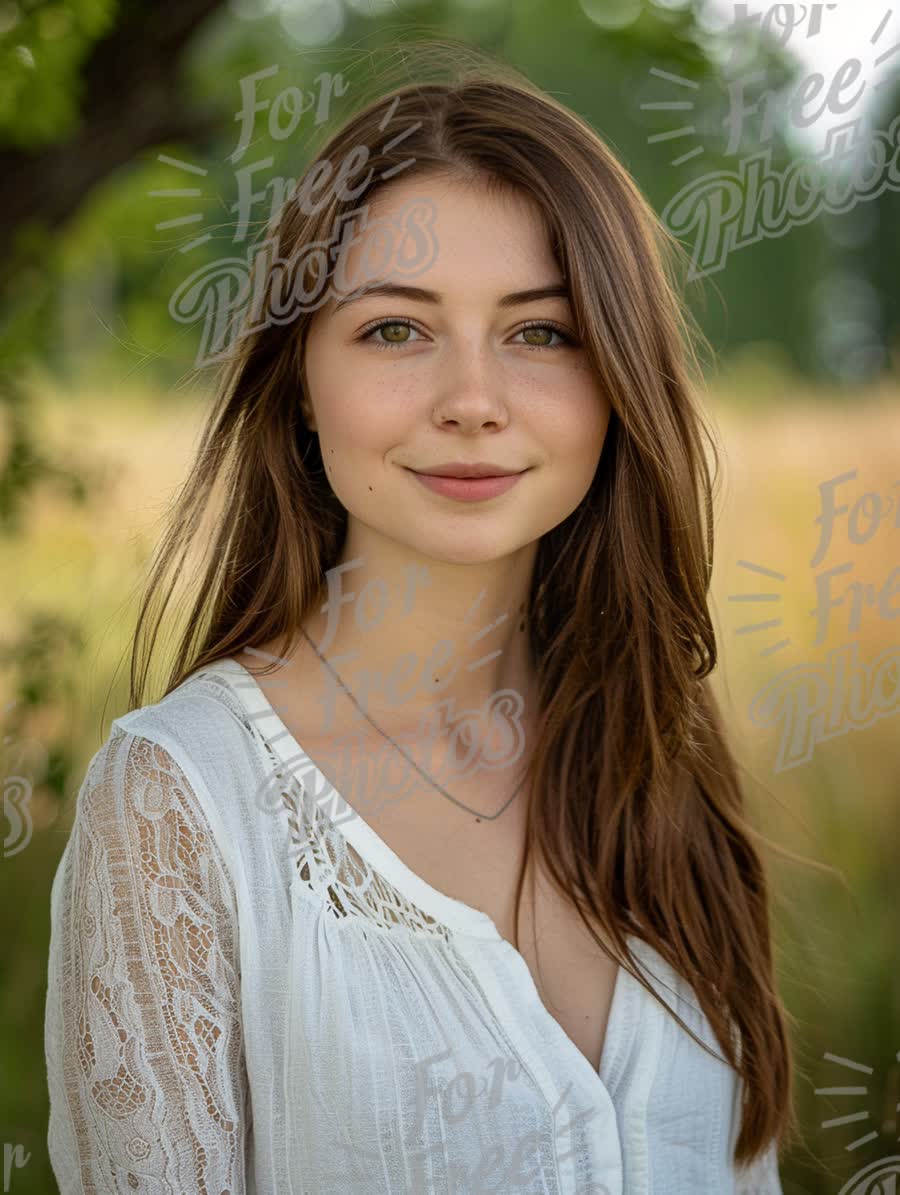 Natural Beauty Portrait in Serene Outdoor Setting