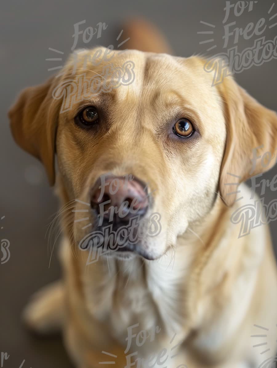 Adorable Labrador Retriever Portrait with Expressive Eyes