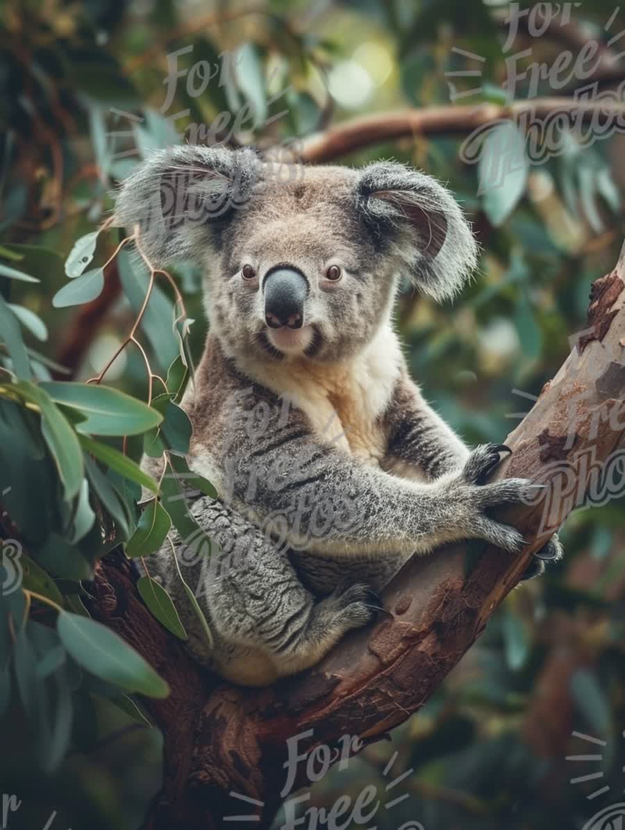 Adorable Koala in Natural Habitat: Wildlife Conservation and Australian Fauna