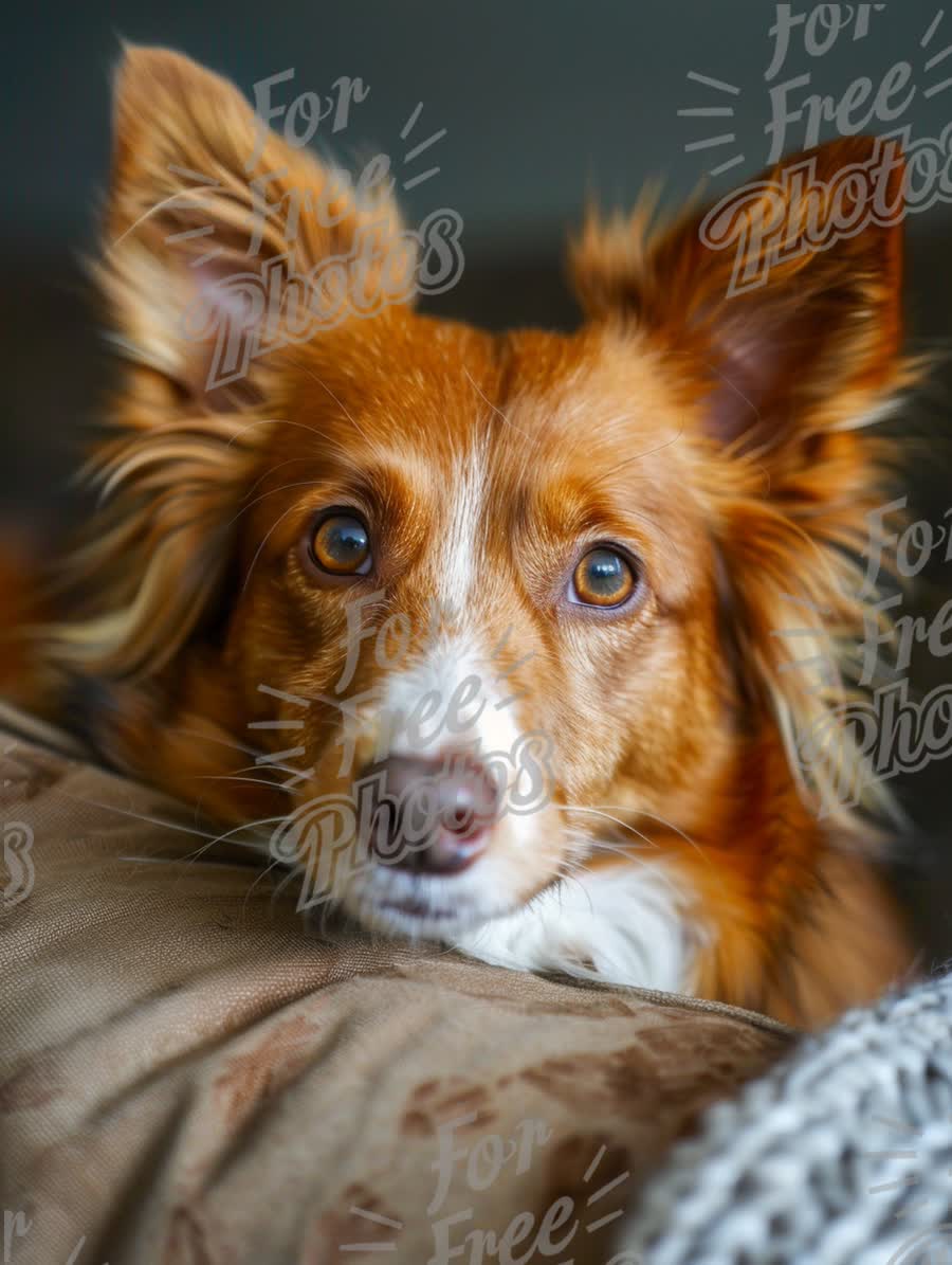 Adorable Close-Up of a Playful Dog with Expressive Eyes